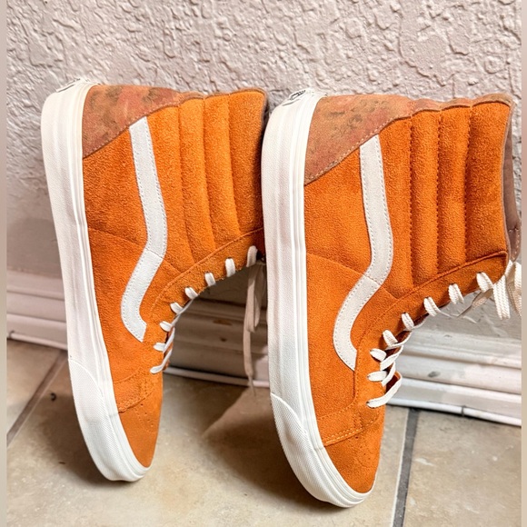 Vans Other - Vans Sk8-Hi 'Desert Sun' Orange White Suede Canvas Men's 10 skate